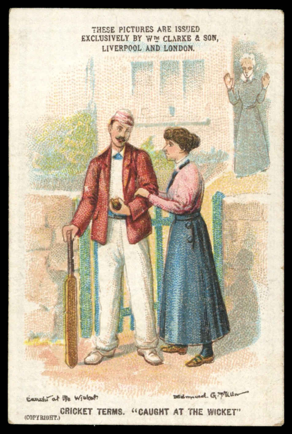 Clarke - 'Cricket Terms' (c1900) - Caught at the Wicket Clarke - 'Cricket Terms' (c1900) - Caught at the Wicket