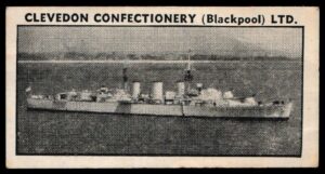 Clevedon Confectionery - 'British Ships' Card #48 - H.M.S. Manxman Clevedon Confectionery - 'British Ships' Card #48 - H.M.S. Manxman