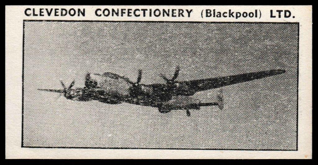 Clevedon Confectionery - 'British Aircraft (Single Line)' - Card #13 - Avro Lincoln Clevedon Confectionery - 'British Aircraft (Single Line)' - Card #13 - Avro Lincoln