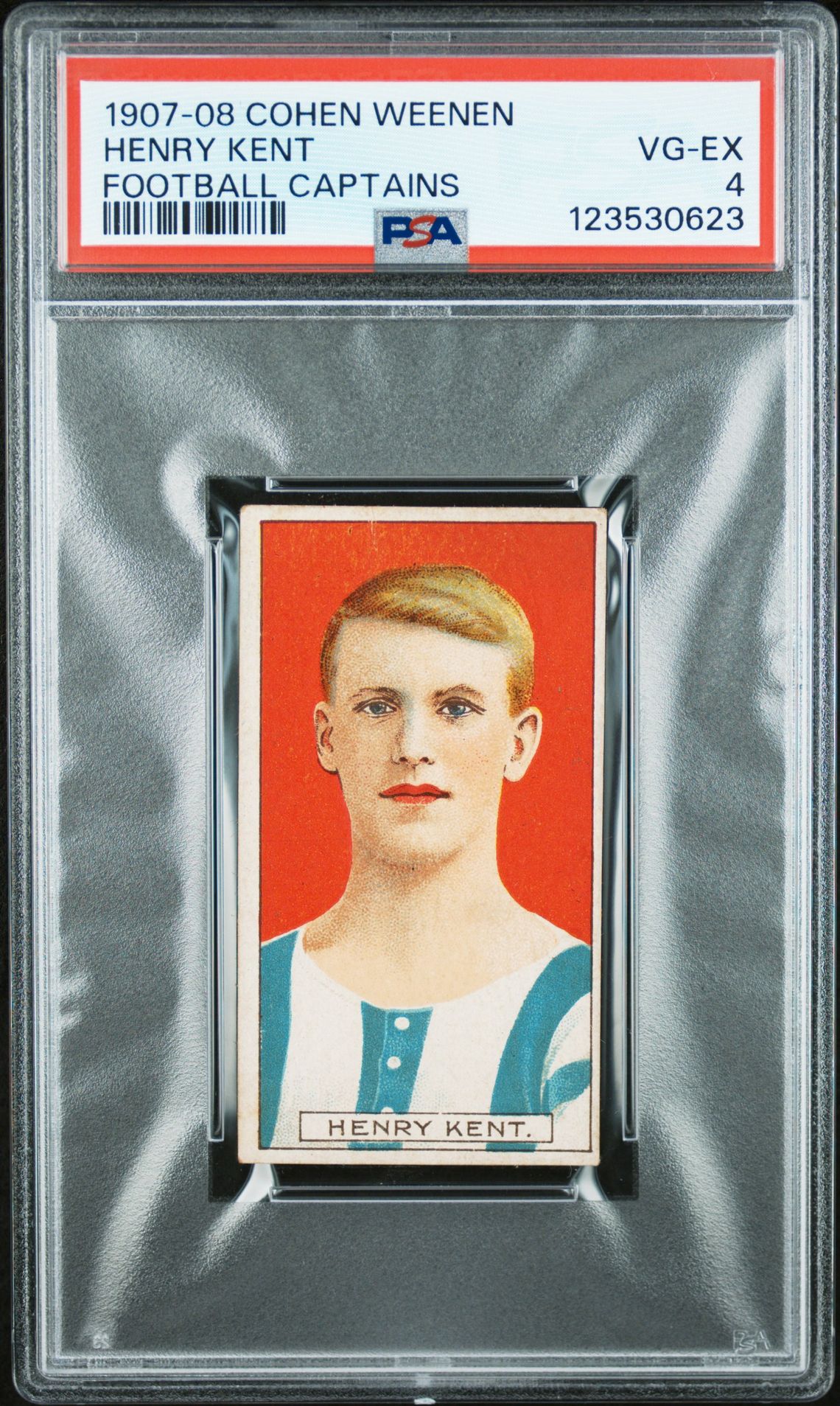Cohen Weenen - 'Football Captains 1907-8' (1907) - H. Kent (Brighton) **PSA4** Cohen Weenen - 'Football Captains 1907-8' (1907) - H. Kent (Brighton) **PSA4**