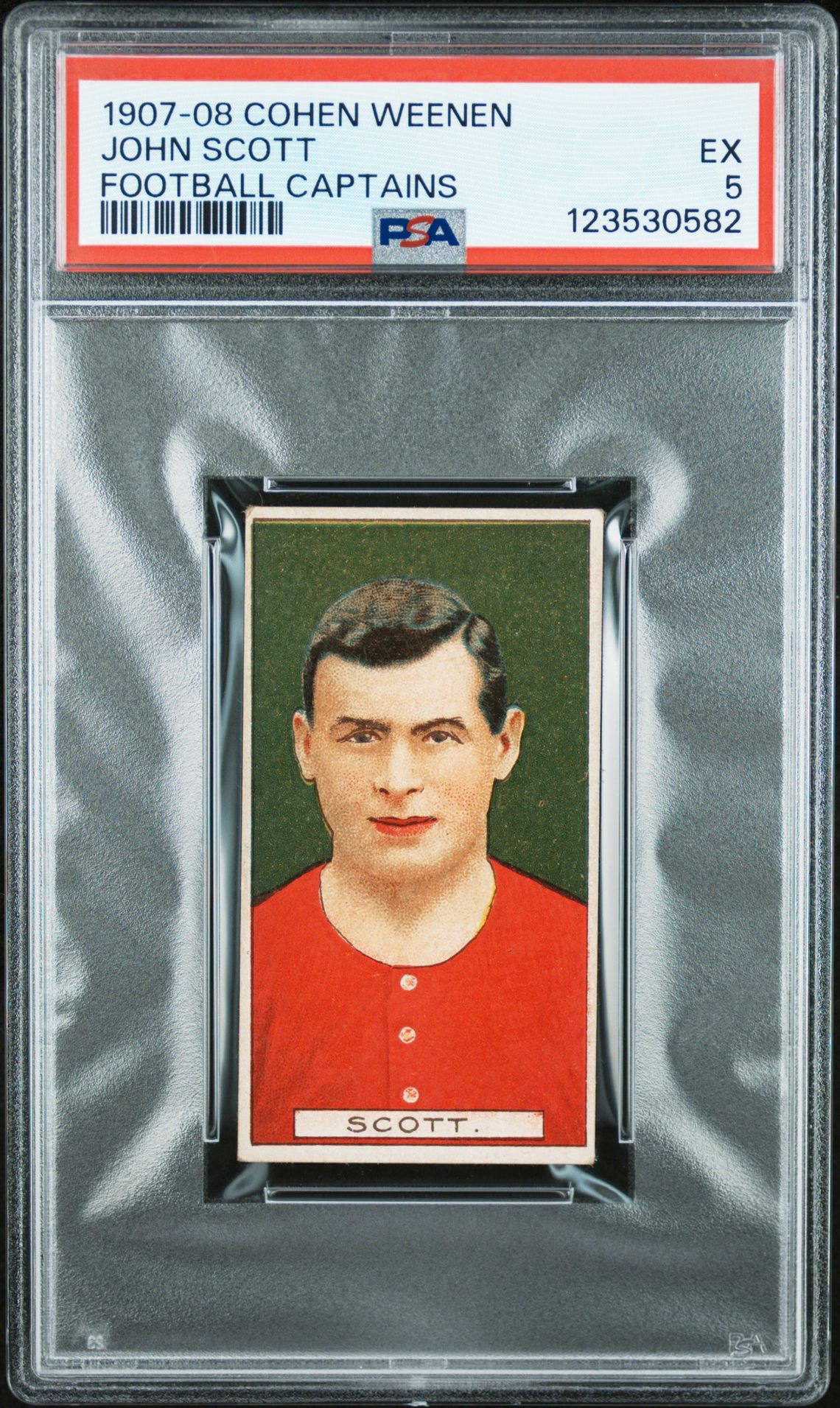 Cohen Weenen - 'Football Captains 1907-8' (1907) - John Scott (Blackpool) **PSA5** Cohen Weenen - 'Football Captains 1907-8' (1907) - John Scott (Blackpool) **PSA5**