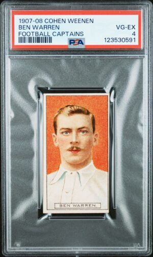 Cohen Weenen - 'Football Captains 1907-8' (1907) - Ben Warren (Derby County) **PSA4**