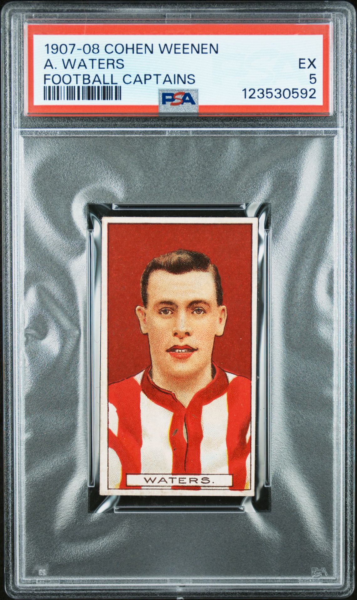 Cohen Weenen - 'Football Captains 1907-8' (1907) - A. Waters (Stockport County) **PSA5** Cohen Weenen - 'Football Captains 1907-8' (1907) - A. Waters (Stockport County) **PSA5**
