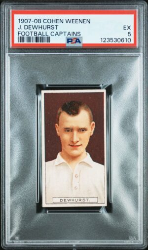 Cohen Weenen - 'Football Captains 1907-8' (1907) - J. Dewhurst (Bury) **PSA5** Cohen Weenen - 'Football Captains 1907-8' (1907) - J. Dewhurst (Bury) **PSA5**