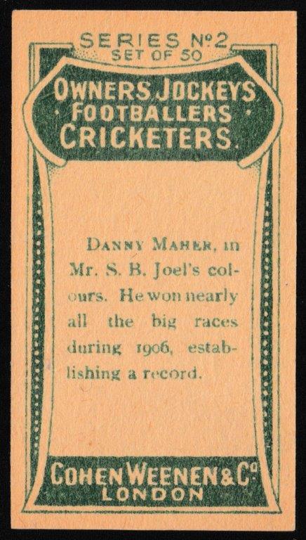 Cohen Weenen - 'Owners Jockeys Footballers Cricketers (S2)' (c1906) - D. Maher Cohen Weenen - 'Owners Jockeys Footballers Cricketers (S2)' (c1906) - D. Maher