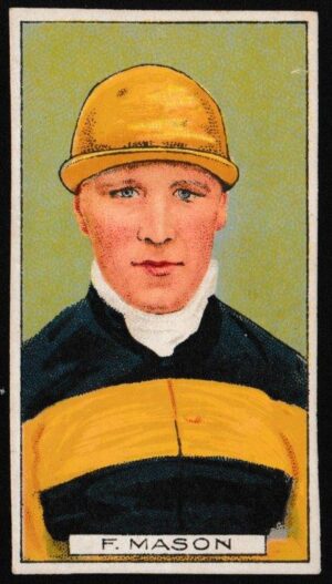 Cohen Weenen - 'Owners Jockeys Footballers Cricketers (S2)' (c1906) - F. Mason (Yellow Helmet)