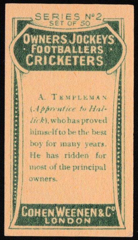 Cohen Weenen - 'Owners Jockeys Footballers Cricketers (S2)' (c1906) - A. Templeman Cohen Weenen - 'Owners Jockeys Footballers Cricketers (S2)' (c1906) - A. Templeman