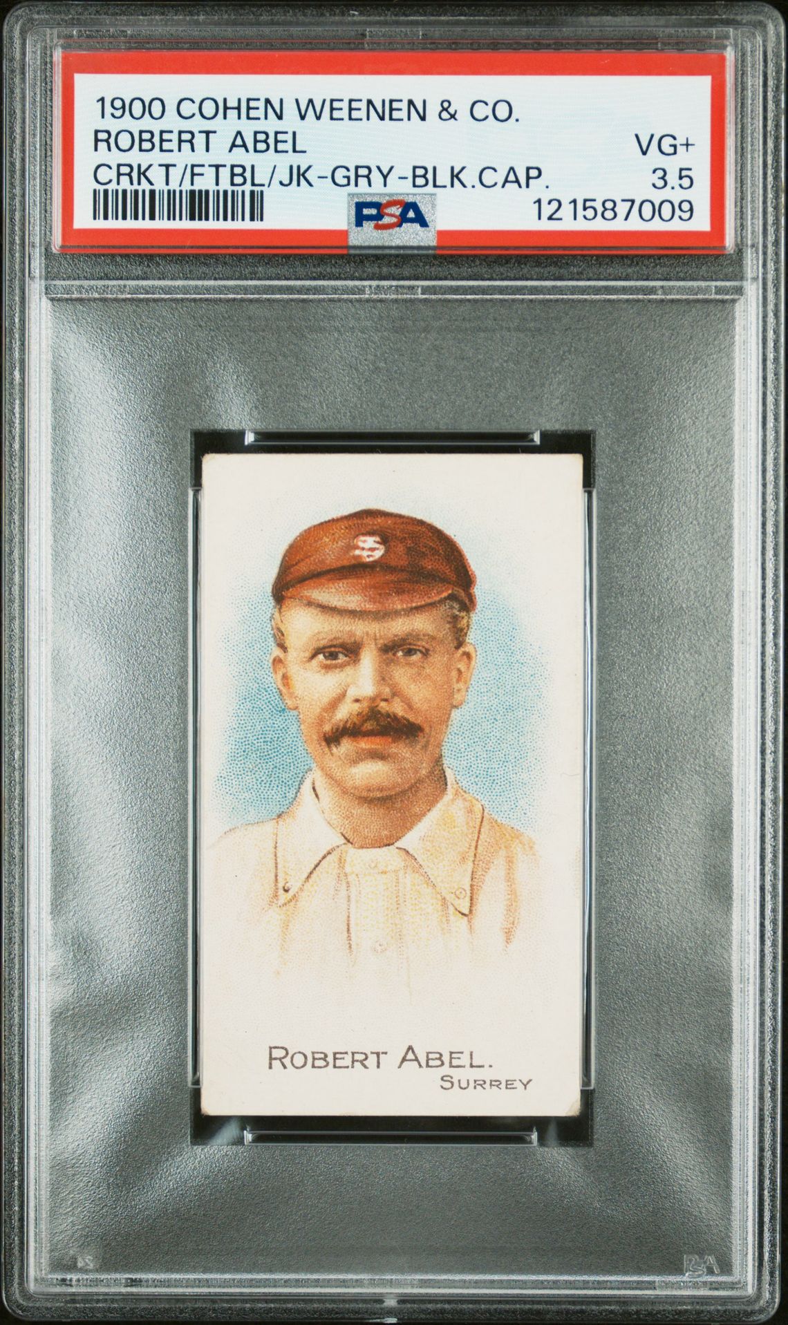 Cohen Weenen - 'Cricketers, Footballers, Jockeys' (c1900) - Robert Abel (Surrey) **PSA3.5** Cohen Weenen - 'Cricketers, Footballers, Jockeys' (c1900) - Robert Abel (Surrey) **PSA3.5**