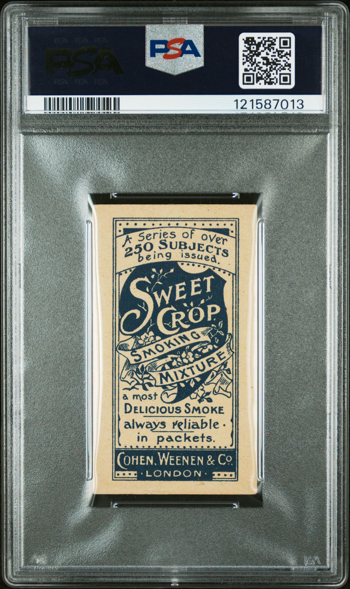 Cohen Weenen - 'Cricketers, Footballers, Jockeys' (c1900) - J.R. Mason (Capt, Kent) **PSA4.5** Cohen Weenen - 'Cricketers, Footballers, Jockeys' (c1900) - J.R. Mason (Capt, Kent) **PSA4.5**