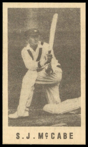 Coles Stores - 'Cricketers (NF)' (1946) - S.J.. McCabe (New South Wales) Coles Stores - 'Cricketers (NF)' (1946) - S.J.. McCabe (New South Wales)