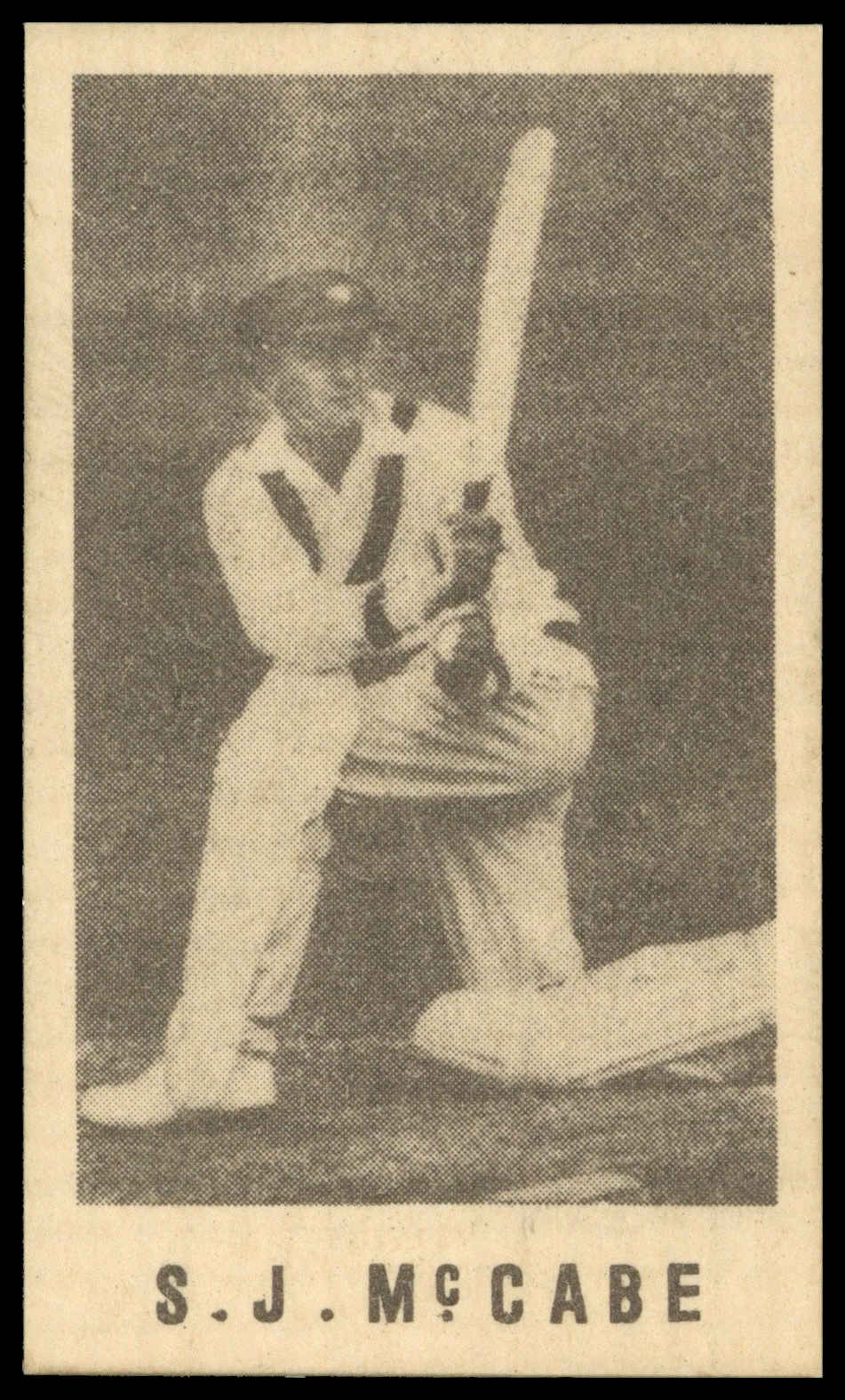 Coles Stores - 'Cricketers (NF)' (1946) - S.J.. McCabe (New South Wales) Coles Stores - 'Cricketers (NF)' (1946) - S.J.. McCabe (New South Wales)