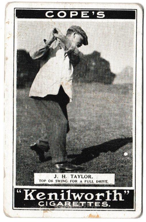 Cope Brothers & Co. Ltd - 'Golf Strokes' (1923) - Card #28 - J.H. Taylor (Top of Swing for Full Drive) Cope Brothers & Co. Ltd - 'Golf Strokes' (1923) - Card #28 - J.H. Taylor (Top of Swing for Full Drive)