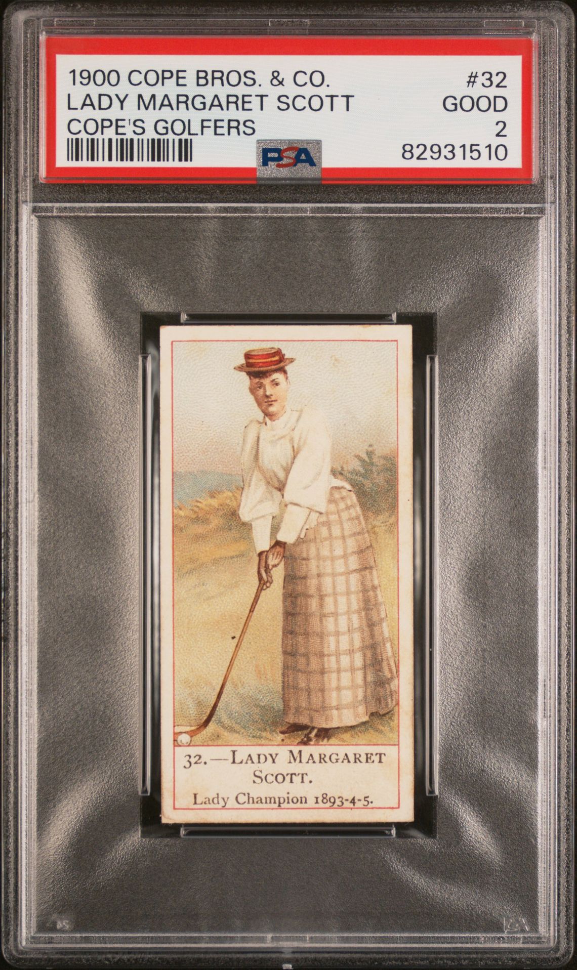 Cope - 'Cope's Golfers' (1900) - Lady Margaret Scott **PSA2** **Rookie** Cope - 'Cope's Golfers' (1900) - Lady Margaret Scott **PSA2** **Rookie**
