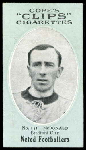 Cope - 'Noted Footballers (282)' (c1910) - MacDonald (Bradford City) Cope - 'Noted Footballers (282)' (c1910) - MacDonald (Bradford City)