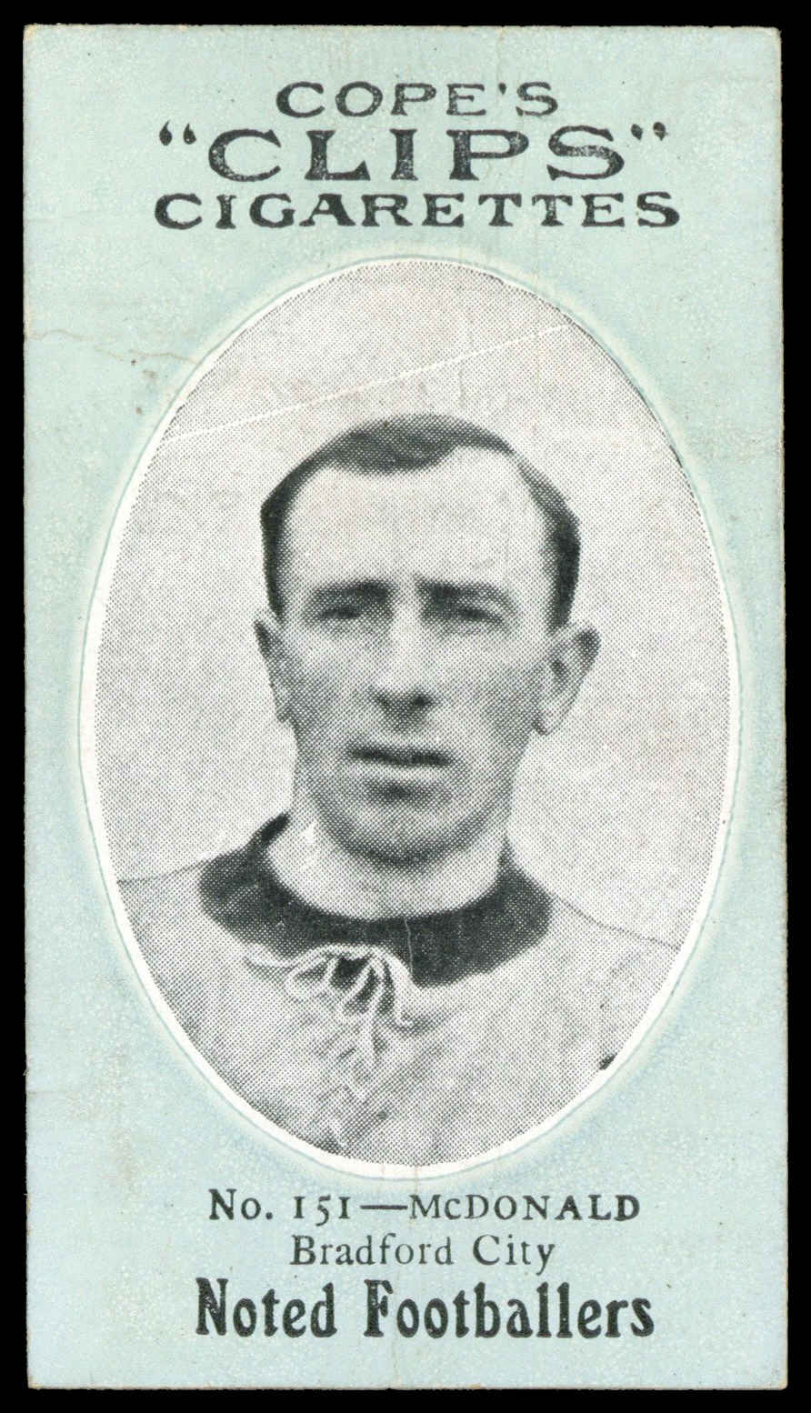 Cope - 'Noted Footballers (282)' (c1910) - MacDonald (Bradford City) Cope - 'Noted Footballers (282)' (c1910) - MacDonald (Bradford City)