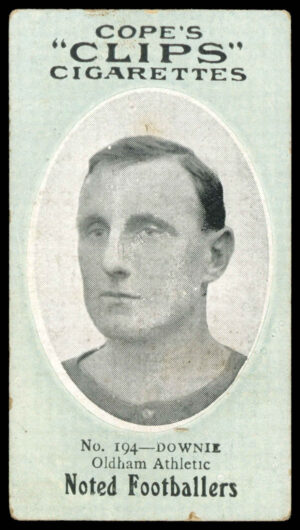 Cope - 'Noted Footballers (282)' (c1910) - Downie (Oldham Athletic) Cope - 'Noted Footballers (282)' (c1910) - Downie (Oldham Athletic)