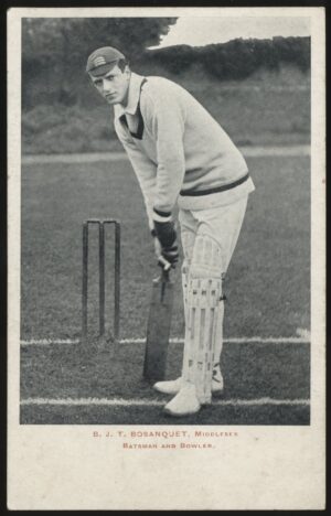 Real Photo - 'B J T Bosanquet Middlesex Crciket' (1904) - Unused Postcard