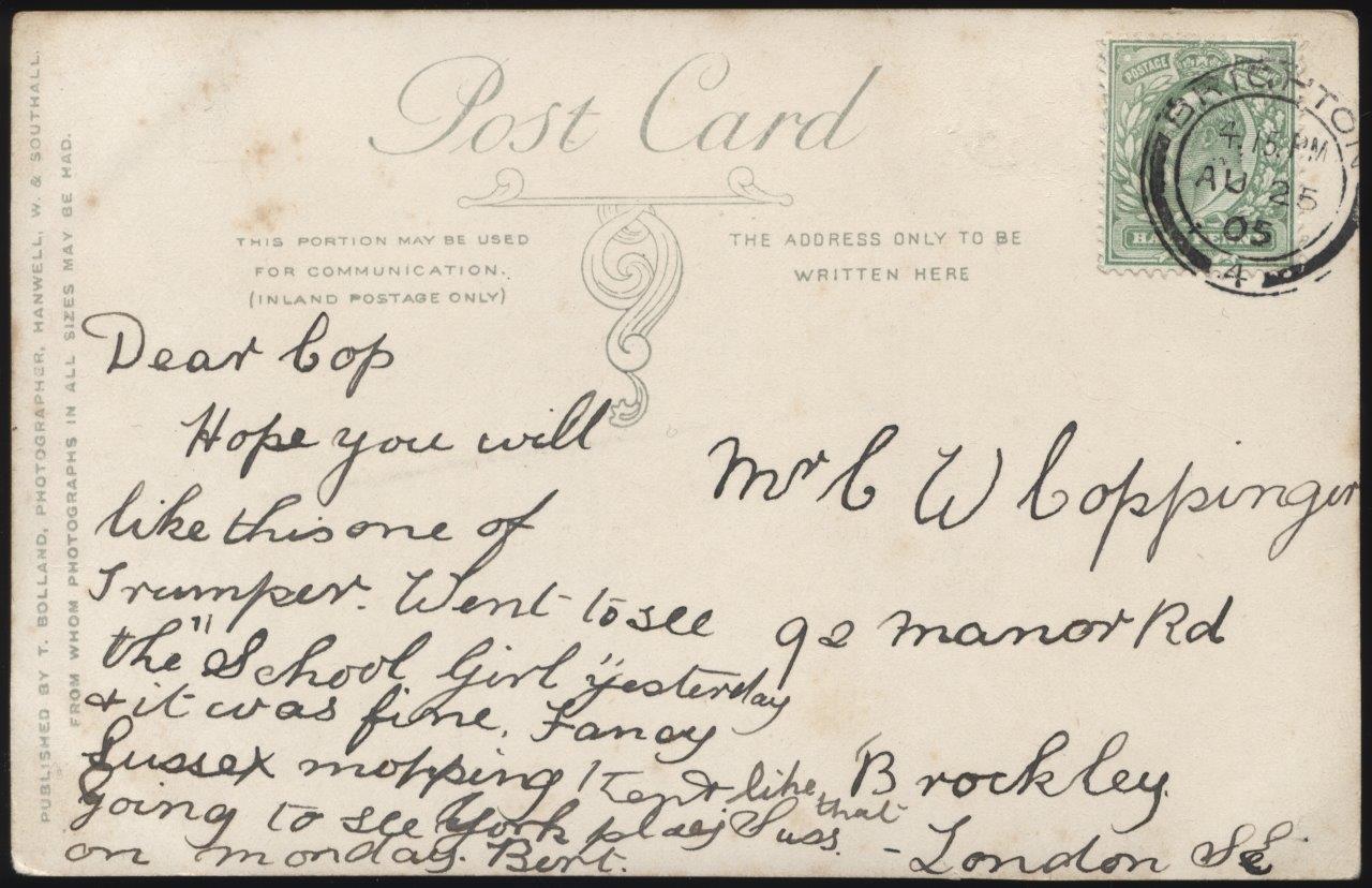 T Bolland - 'Victor Trumper Batting' (1905) - Used Cricket Postcard T Bolland - 'Victor Trumper Batting' (1905) - Used Cricket Postcard