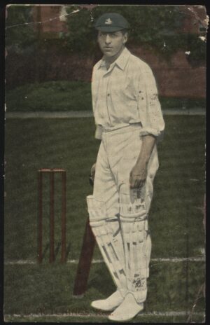 Colourised - 'L Hutchings Kent' (1909) - Used Cricket Postcard