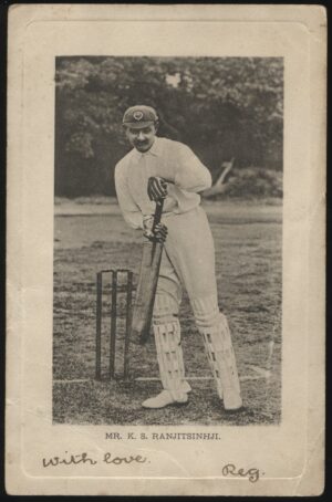 Wrench - 'K.S. Ranjitsinhji Sussex & England No.1380' (1903) - Unused Cricket Postcard