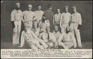 ABC - 'First Australian Team 1878 - Commermorative Issue' (1956) - Unused Cricket Postcard