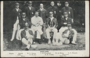 Real Photo - 'England Cricket Team feat C.B. Fry' (1907) - Unused Cricket Postcard