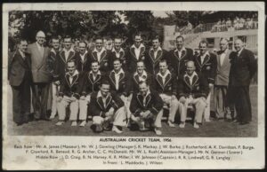 Real Photo - 'Australian Cricket Team Signed Len Maddocks & Ron Archer' (1956) - Unused Cricket Postcard