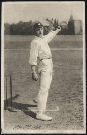 Real Photo - 'Wilfred Rhodes' (c1900's) - Used Cricket Postcard