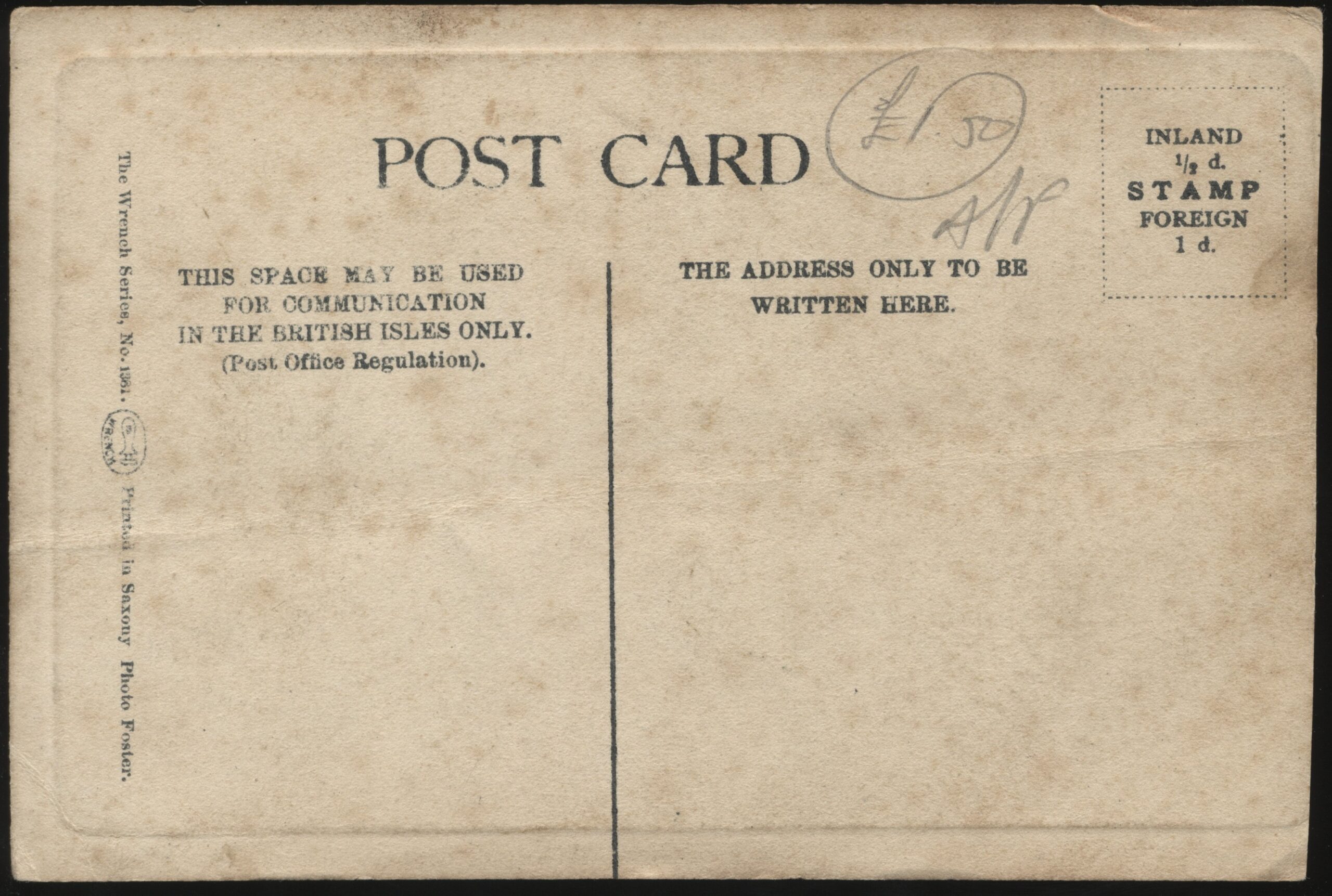 Wrench - 'C.B. Fry at the Crease (Trimmed Bottom)' (1904) - Unused Cricket Postcard Wrench - 'C.B. Fry at the Crease (Trimmed Bottom)' (1904) - Unused Cricket Postcard