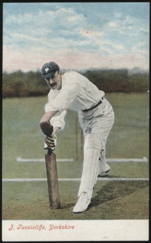 Valentines - 'J. Tunnicliffe Yorkshire (Colour)' (1905) - Unused Cricket Postcard