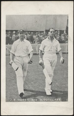 Real Photo - 'Jack Hobbs & Herbert Sutcliffe' () - Unused Cricket Postcard