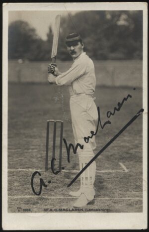 Hartmann - 'Archie MacLaren Signed Early Sepia Photo' (1905) - Used Cricket Postcard Hartmann - 'Archie MacLaren Signed Early Sepia Photo' (1905) - Used Cricket Postcard