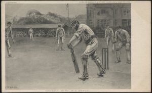 S Hilde Sheimer - 'Cricket with W.G. Grace Drawing' (c1900's) - Unused Cricket Postcard