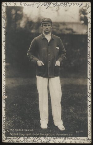 Thiele - 'M A Noble NSW and Australia' (1908) - Used Cricket Postcard