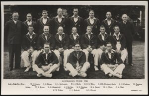 S & F - 'Australian Ashes Team Ft Don Bradman' (1938) - Unused Cricket Postcard