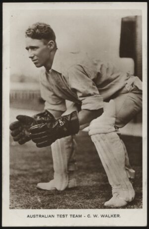 Real Photo - 'Australian Test Team - Charlie Walker (SA)' (1930) - Unused Postcard