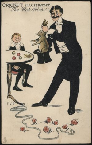Tuck's - 'Cricket Illustrated "The Hat Trick"' (1909) - Used Postcard