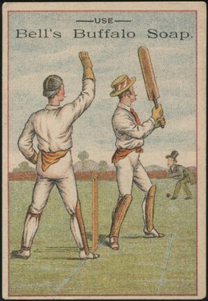 Bells' Buffalo Soap - 'Victorian Cricketers' (c1895) - Lithographic Trade Card