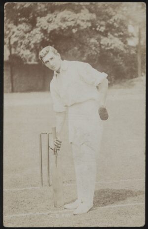 Foster - 'C.B. Fry Taking his Guard' (c1900's) - Unused Cricket Postcard