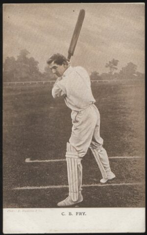 E Hawkins & Co - 'C.B. Fry Playing a Cover Drive' (c1900's) - Unused Cricket Postcard