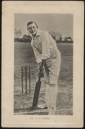 Wrench - 'Mr A.O. Jones England Ashes Captain' (1907) - Used Cricket Postcard