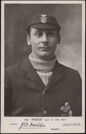 Force - 'JB Hobbs - The Force Bat is the Best' (c1911) - Unused Cricket Postcard