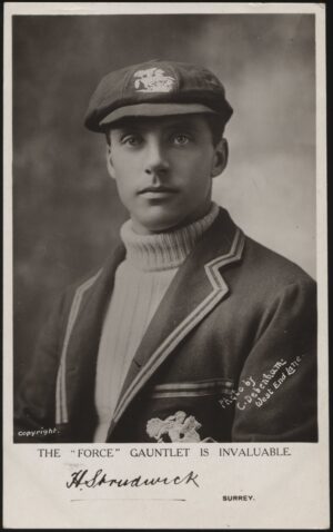 Force - 'Herbert Strudwick - The Force Gauntlet is Invaluable' (c1911) - Unused Cricket Postcard