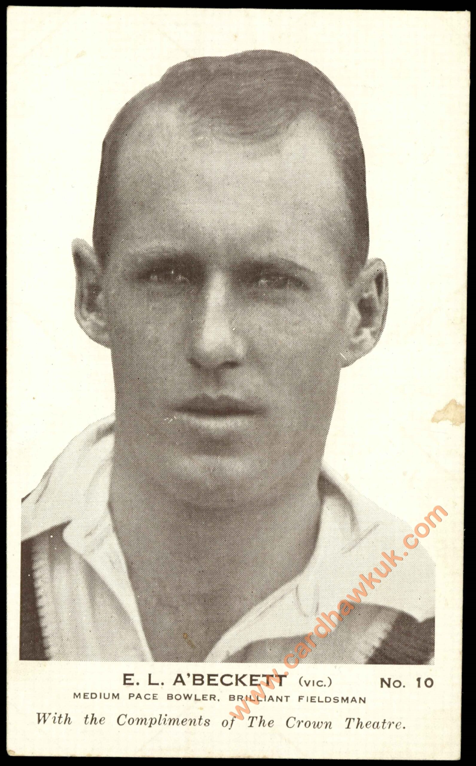 Crown Theatre - 'Australian Cricketers' (c1930) - E.L. A'Beckett (Victoria) Crown Theatre - 'Australian Cricketers' (c1930) - E.L. A'Beckett (Victoria)
