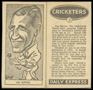Daily Express - 'Cricketers' (1946) - Len Hutton (Yorkshire)