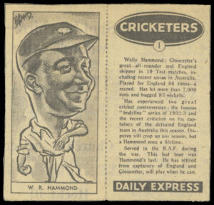 Daily Express - 'Cricketers' (1946) - W.R. Hammond (Gloucestershire)