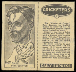 Daily Express - 'Cricketers' (1946) - Denis Compton (Middlesex)
