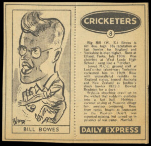 Daily Express - 'Cricketers' (1946) - Bill Bowles (Yorkshire)