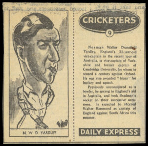 Daily Express - 'Cricketers' (1946) - N.W.D. Yardley (Yorkshire)
