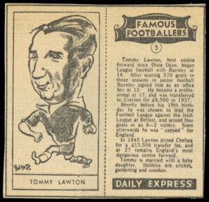 Daily Express - 'Famous Footballers' (1947) - Tommy Lawton (Chelsea)